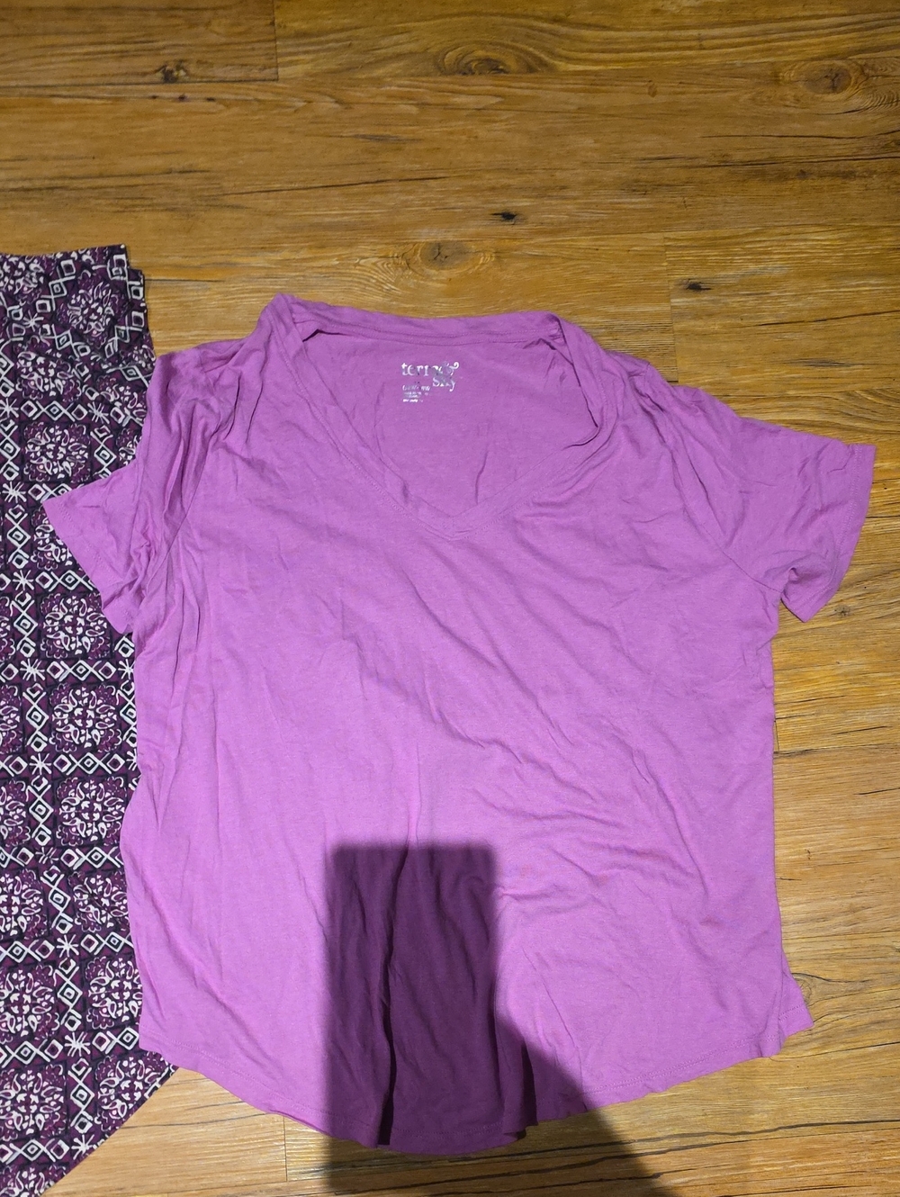 Purple Short Sleeve Top Trio - Patterned & Embroidered Styles - Picture 4 of 7